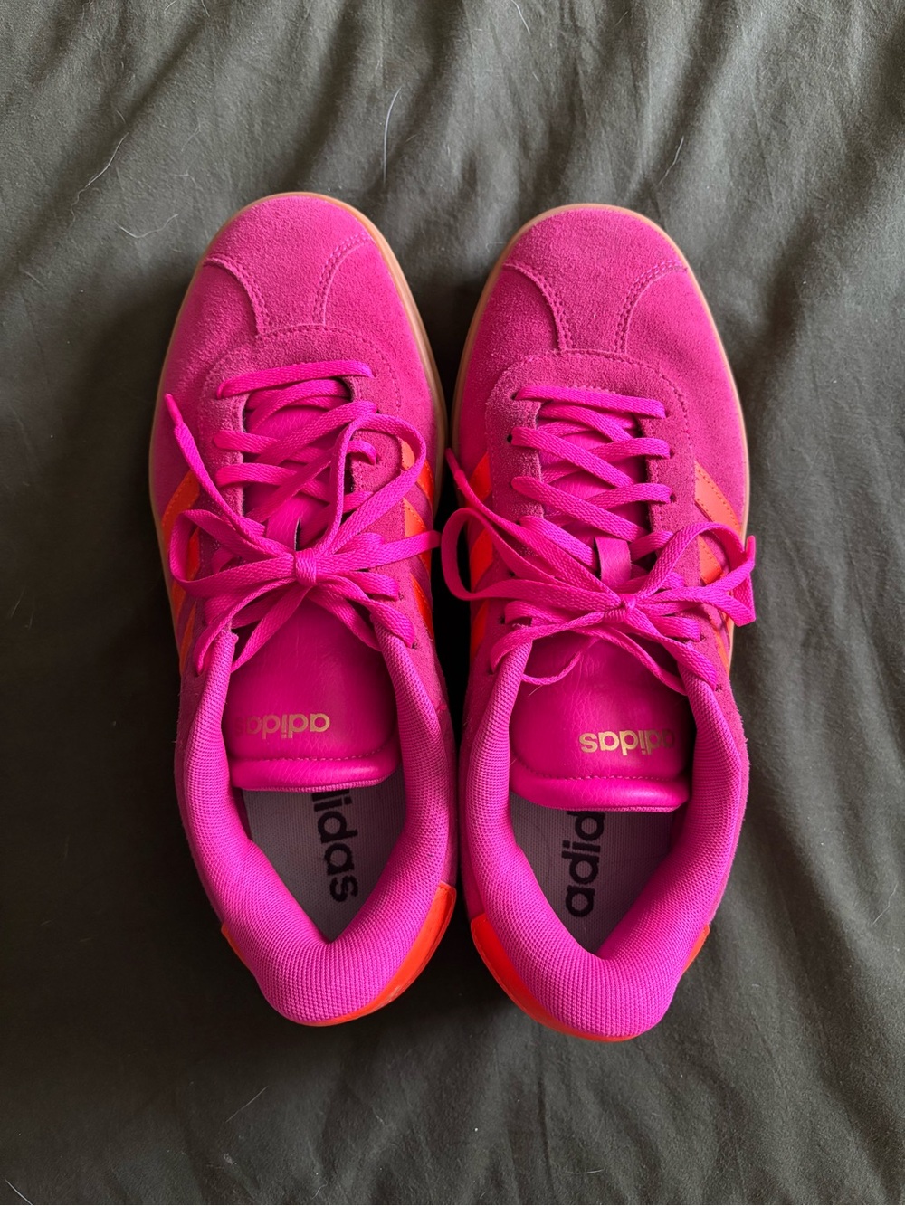 adidas Women's Hot Pink VL Court Bold Sneakers - 9.5